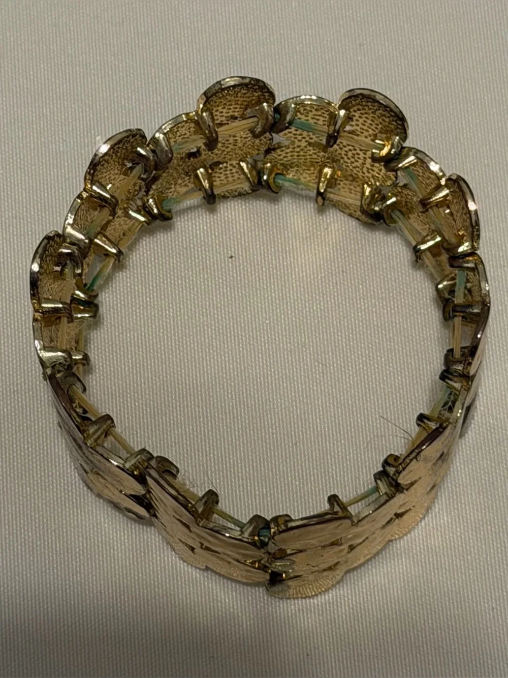 Green Beaded, Gold, and Silver Women's Bracelets (3 Sets and 1 Single Chunky)
